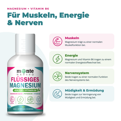 Flüssiges Magnesium + Kalium + Vitamin B6