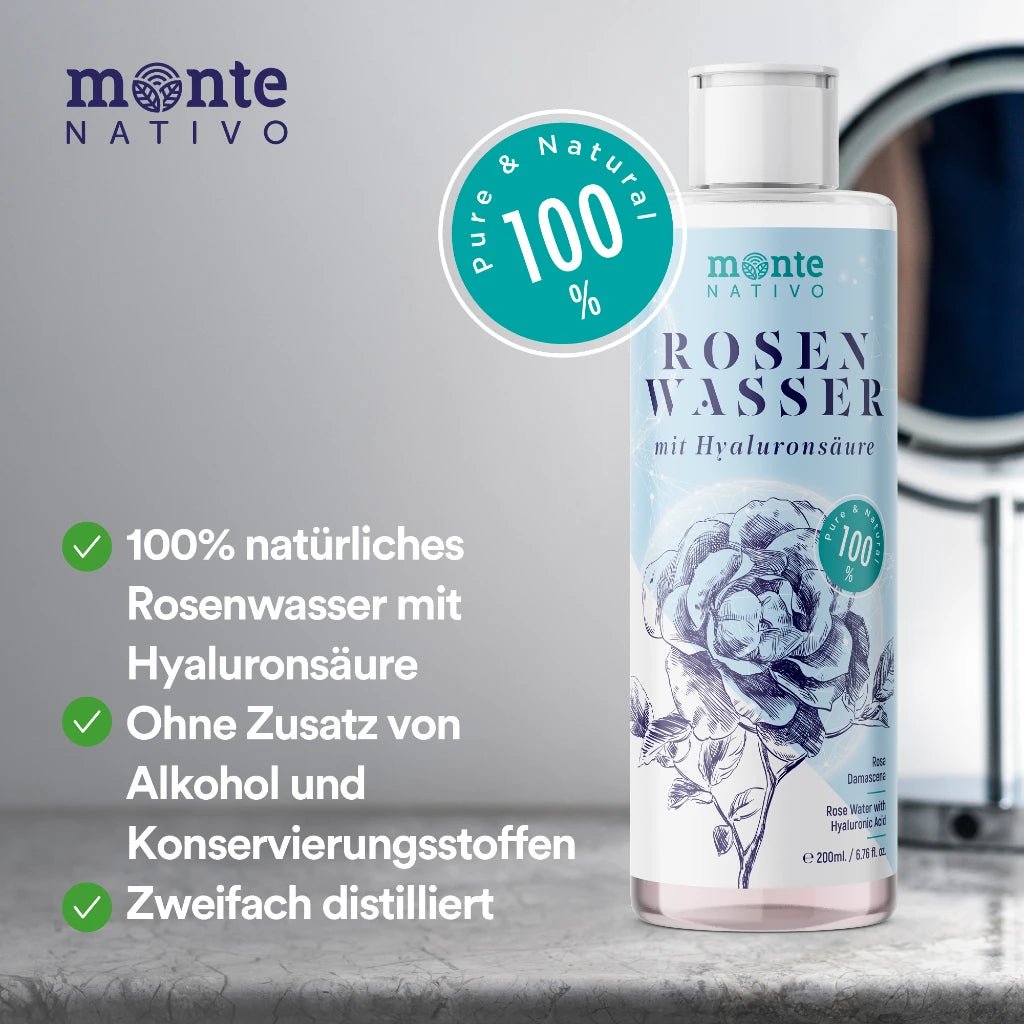 Woda różana z kwasem hialuronowym (200 ml)